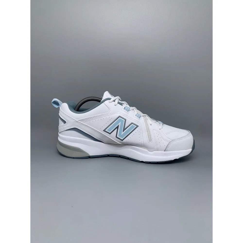 New Balance 608 White Blue Training Shoes WX608WP5 Women's Sz 9.5